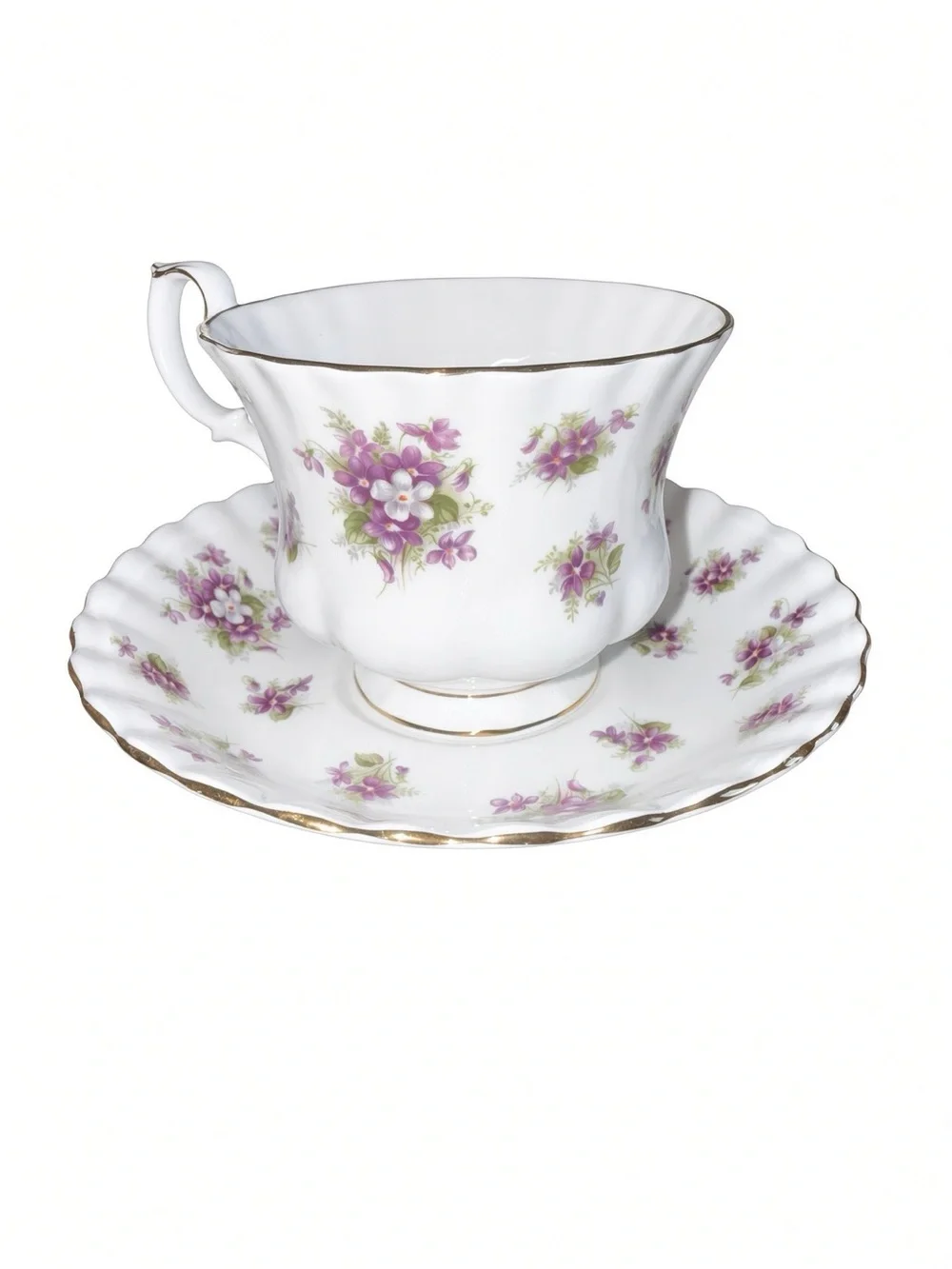 ROYAL ALBERT Sweet Violets Bone China Teacup & Saucer – England